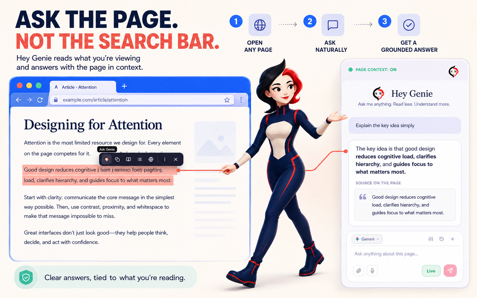 ASK THE PAGE. NOT THE SEARCH BAR.